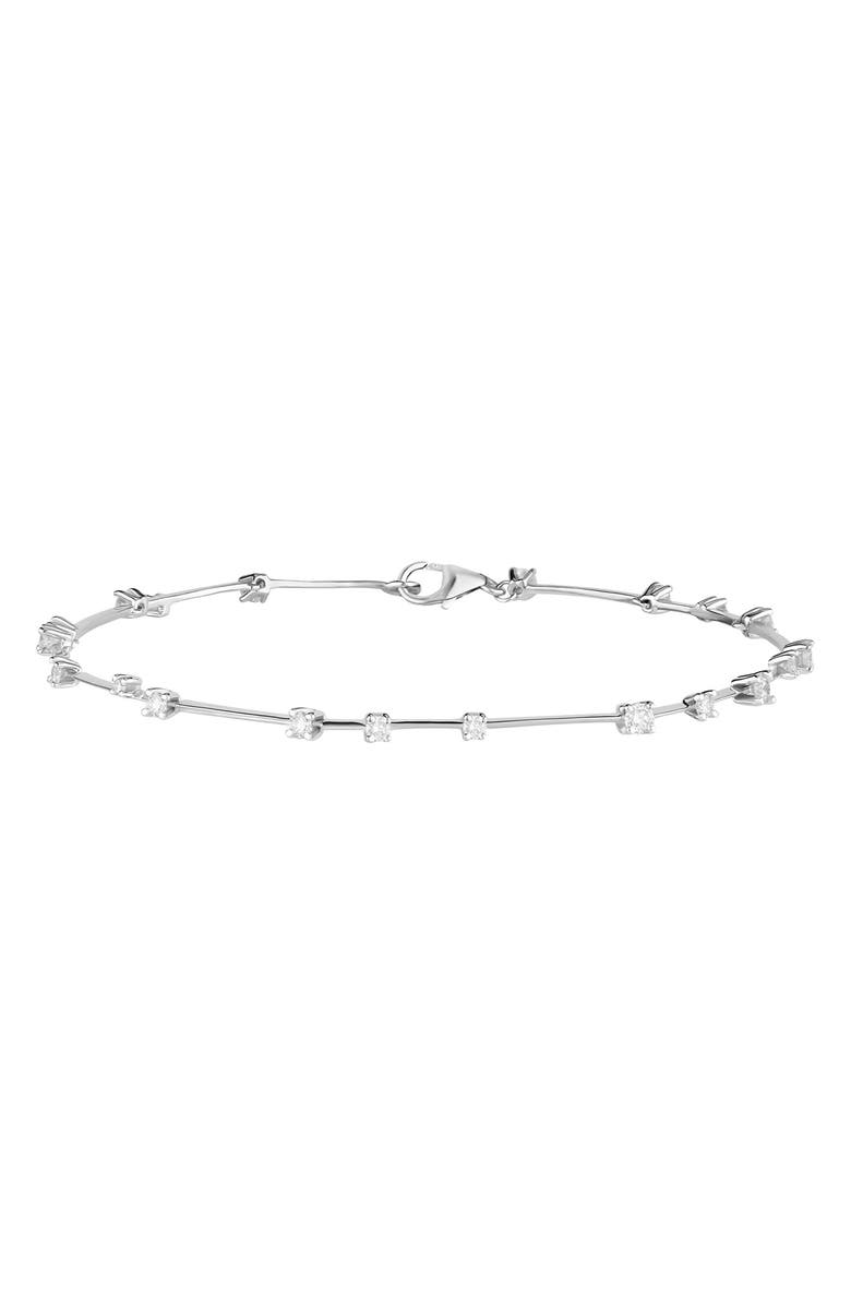 LANA 14K Gold Solo Moveable Diamond Bracelet, Main, color, White Gold