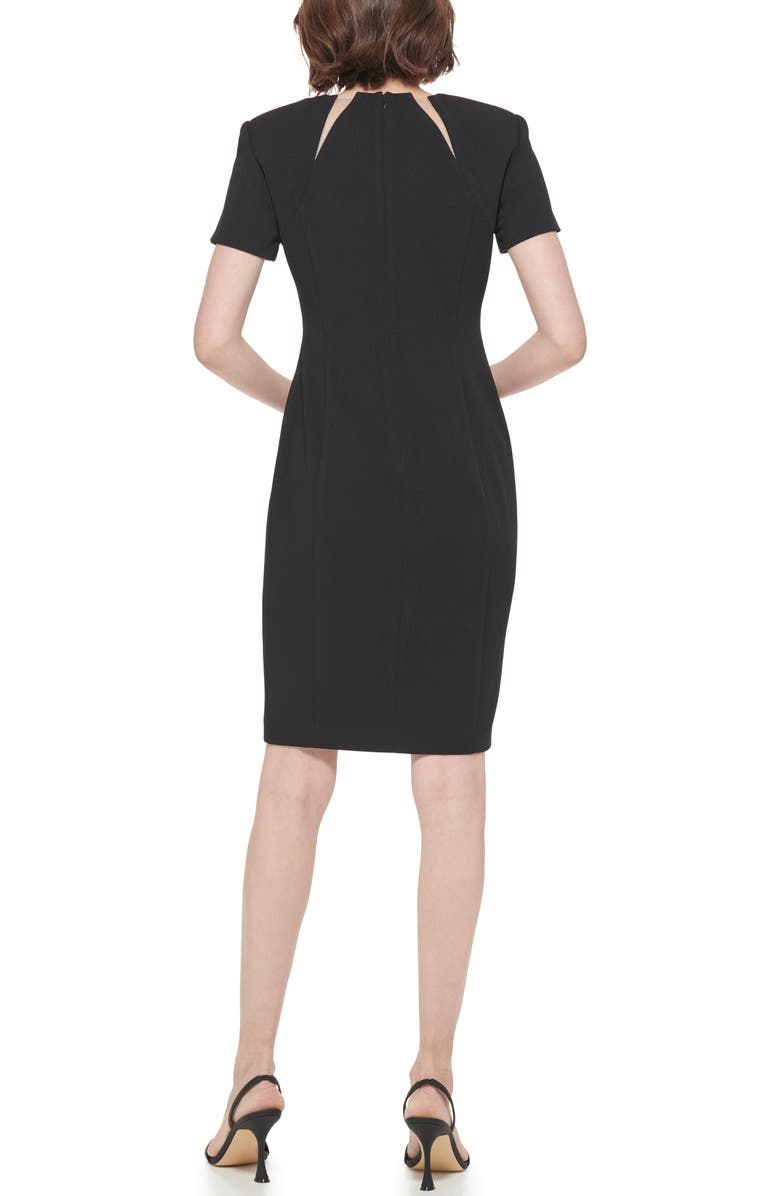 Calvin Klein Illusion Cutout Short Sleeve Sheath Dress | Nordstromrack