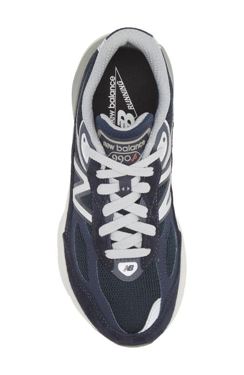 New Balance Kids' 990v6 Sneaker In Navy/silver