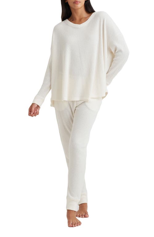 Papinelle Waffle Knit Pajamas in Ecru 