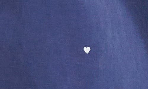 Billy T Heart Embroidered Corduroy Shirt In Pretty Blue