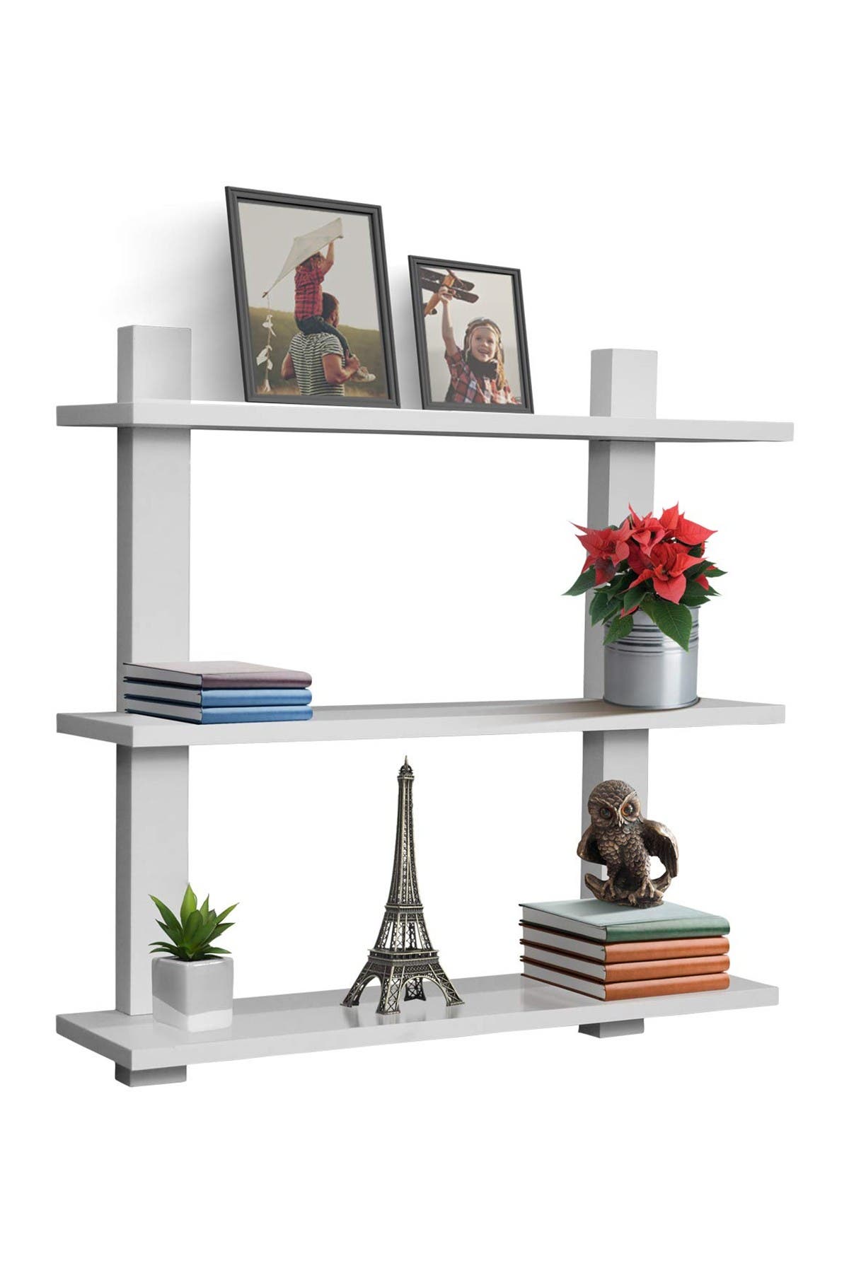 Sorbus White 3tier Floating Shelf ModeSens