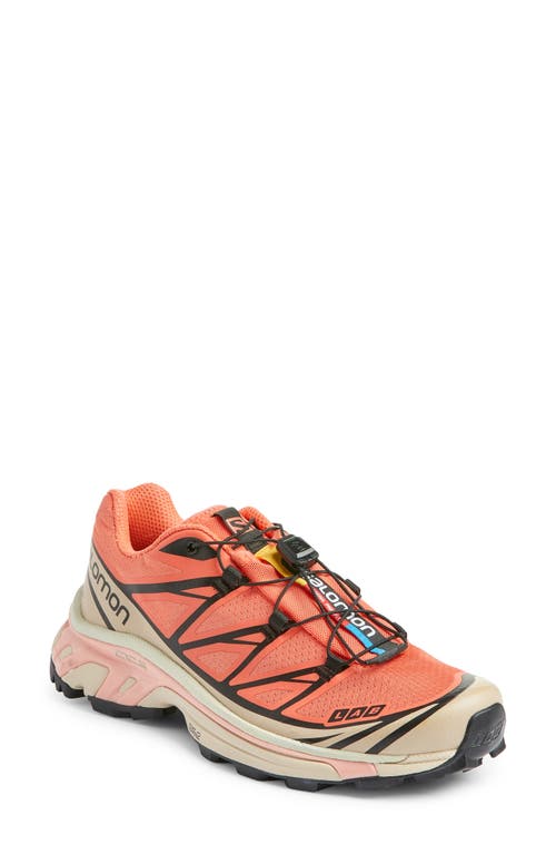 Shop Salomon Gender Inclusive Xt-6 Sneaker In Living Coral/black/cement