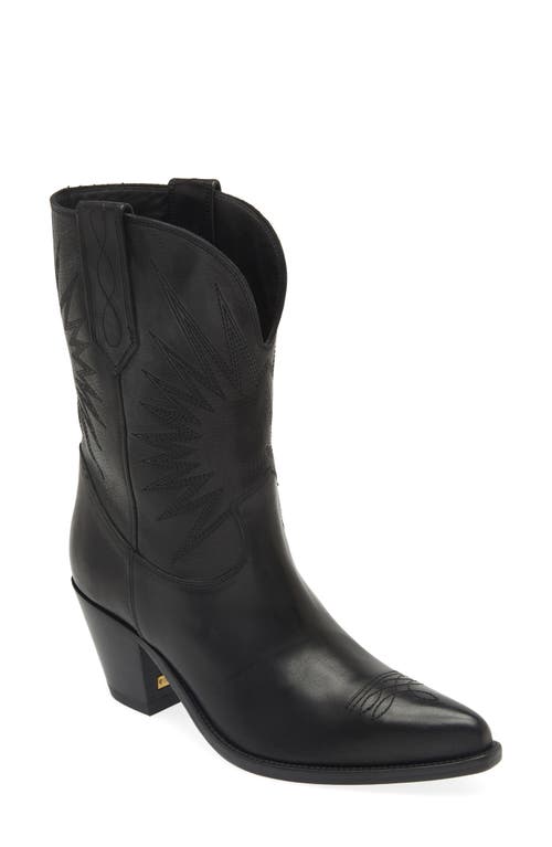 Shop Golden Goose Wish Star Western Boot In Black