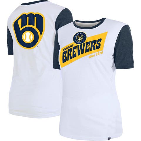 Milwaukee Brewers MLB Womens New Era Long Sleeve Shirt Size Medium