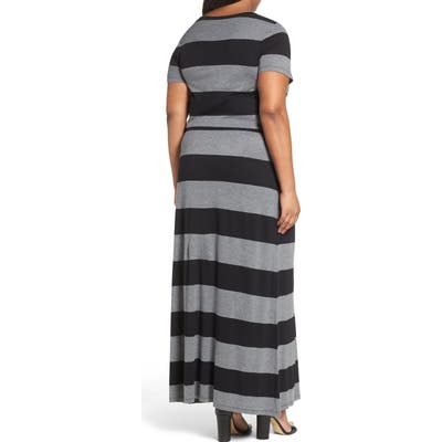 Plus Size Caslon Knit Drawstring Waist Maxi Dress
