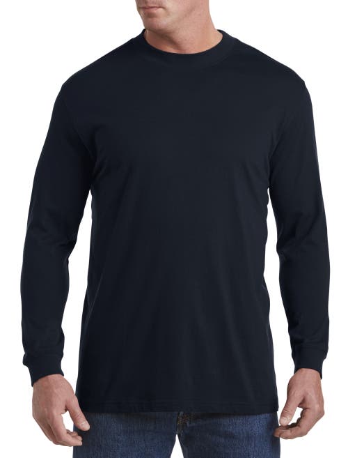 HARBOR BAY BY DXL HARBOR BAY BY DXL MOISTURE-WICKING LONG-SLEEVE SHIRT 