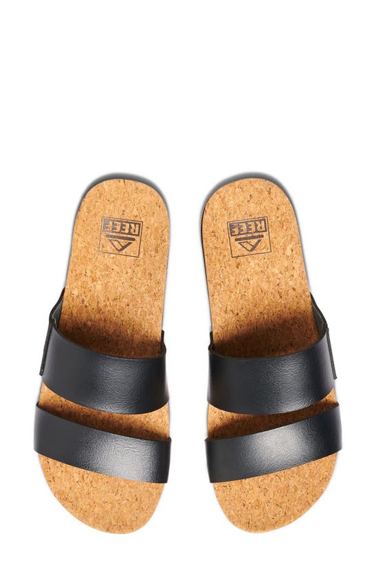 Shop Reef Cushion Vista Hi Slide Sandal In Black