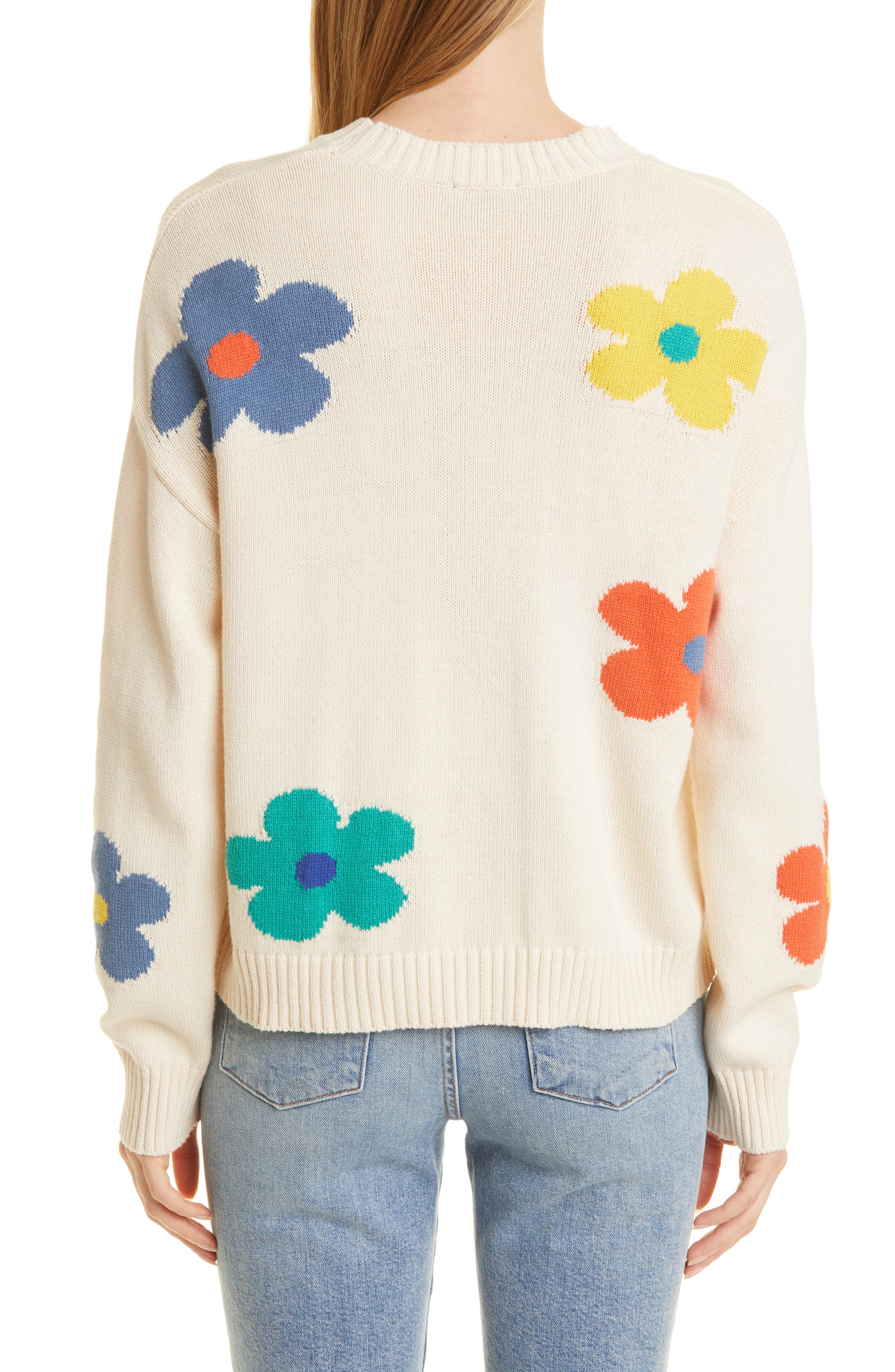 floral knit sweater