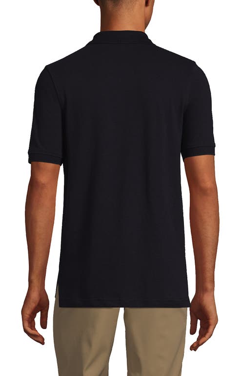 Shop Lands' End School Uniform Young  Short Sleeve Mesh Polo Shirt In Black