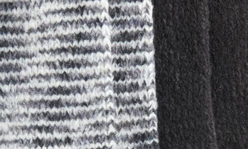 Shop Hue 2-pack Space Dye Boot Socks In Charcoal Stripe Pack