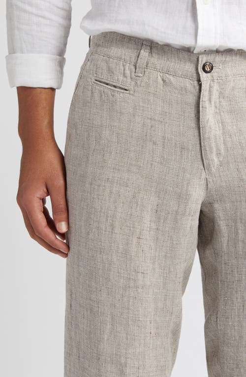 Shop Brax Fabio Deluxe Modern Fit Flat Front Linen Pants In Travel