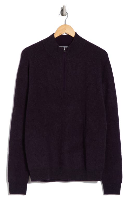 Bruno Magli Rib Cashmere Pullover In Dark Purple