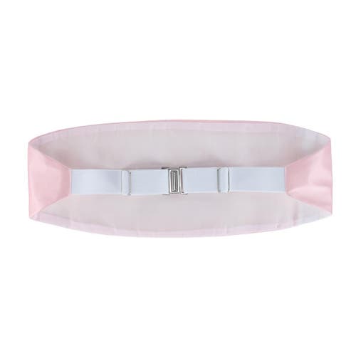 Shop Trafalgar Sutton Solid Color Silk Cummerbund In Pink