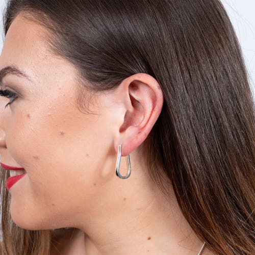 Lucy Quartermaine Petal Hoops Large In Sterling Silver