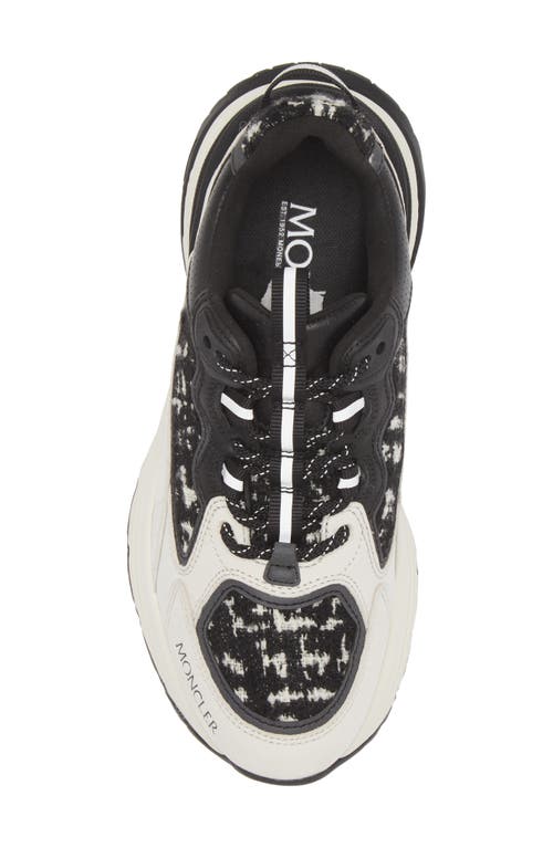 Moncler Lite Runner Low Top Sneaker In White/black
