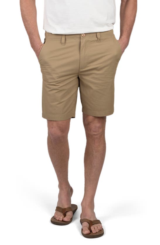 Tailor Vintage Performance Stretch Cotton Shorts In Kelp