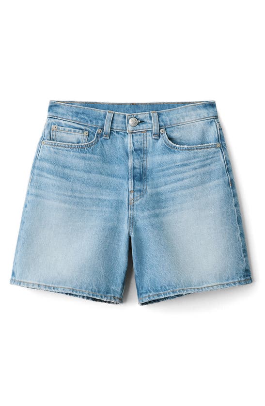 RAG & BONE RAG & BONE MAYA HIGH WAIST RAW HEM DENIM SHORTS