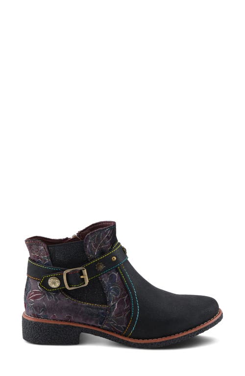 L'artiste By Spring Step Airies Bootie In Black Metallic