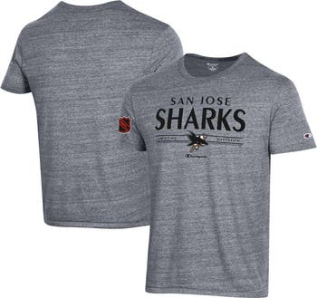Men s Champion Gray San Jose Sharks Tri Blend T Shirt
