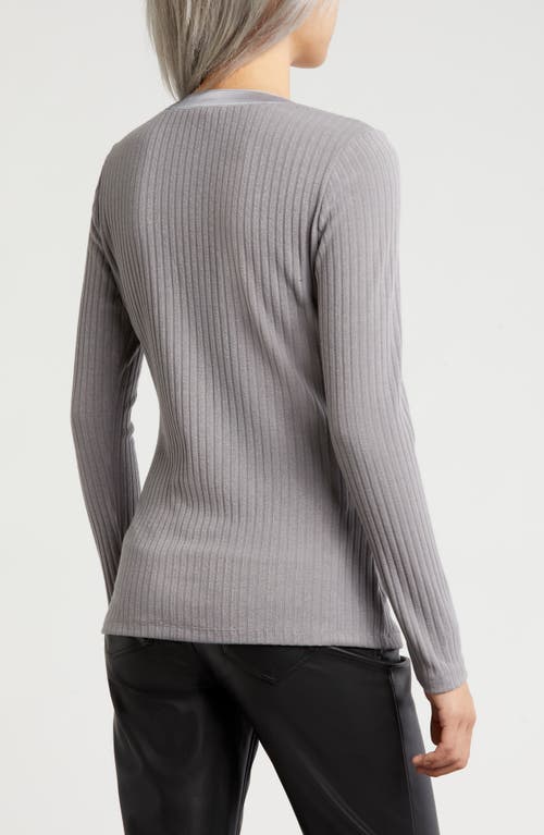 Area Stars Bria Knit Button Front Cardigan In Grey