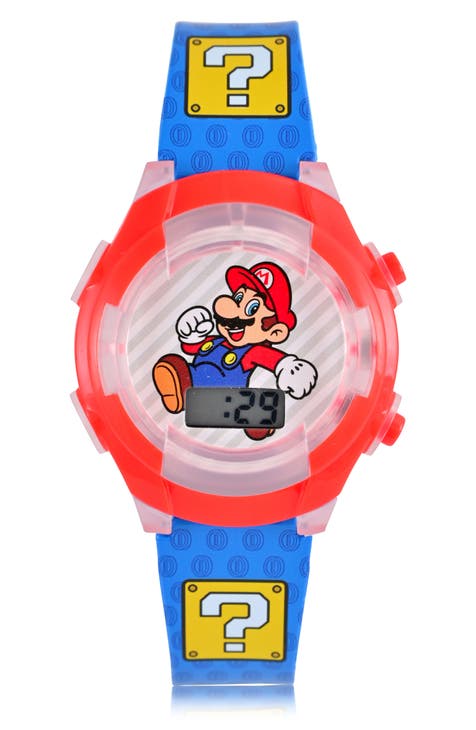 Super Mario™ LCD Flashing Silicone Strap Watch