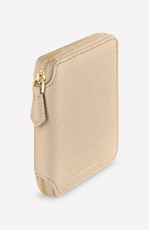 Shop Maison De Sabre Maison De Sabré Small Leather Zip Around Wallet In Saharan Brown