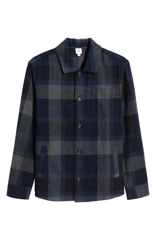 Shop Brax Santiago Button-up Overshirt In Dark Navy