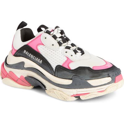 Balenciaga Triple S Low Top Sneaker, Pink