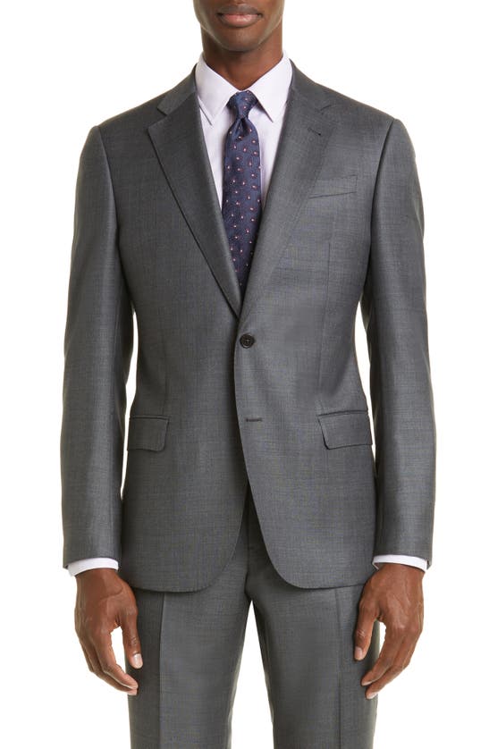Shop Emporio Armani G-line Wool Suit In Grey