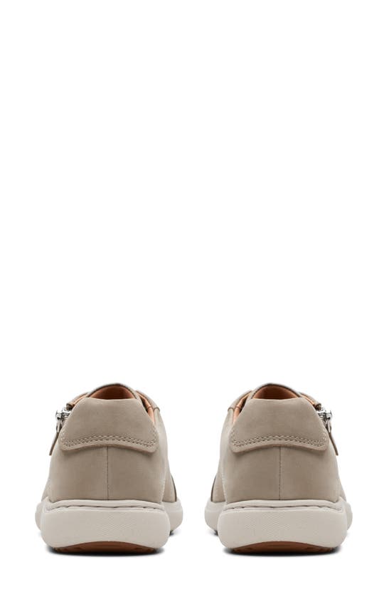 Shop Clarks (r) Nalle Zip Sneaker In Stone Nubuck