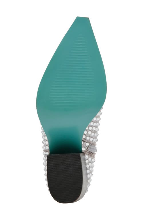 Betsey Johnson Randy Embellished Western Boot In Silver