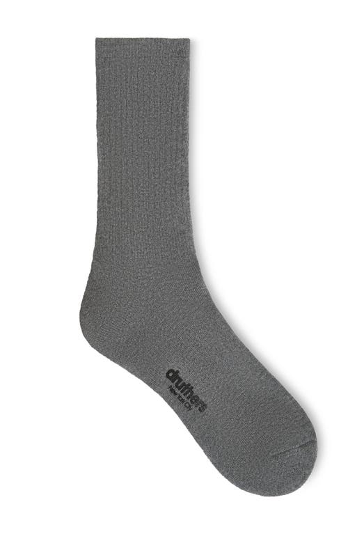 Druthers Nyc Organic Cotton Everyday Crew Sock In Charcoal