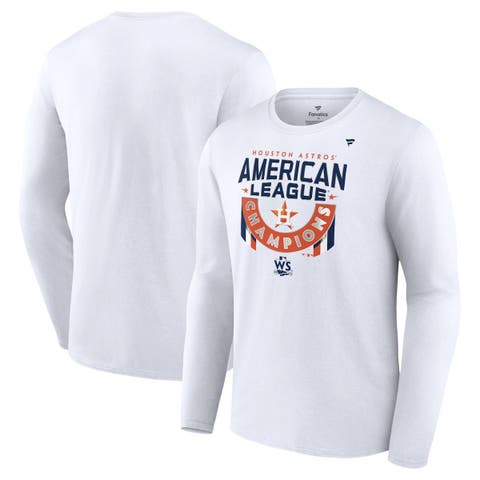 Men's Fanatics Branded White Houston Astros 2022 American League Champions Locker Room Long Sleeve T-Shirt