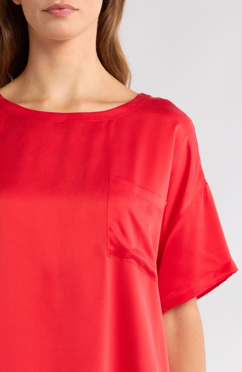 Lunya Oversize Silk Sleepshirt In Carmine Red