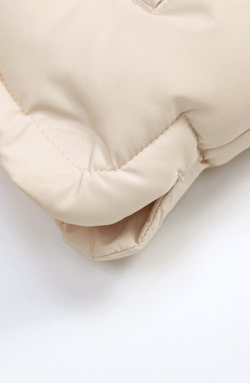 Rokka&rolla Baby Fleece Lined Heart Pattern Puffer Jacket In Ivory