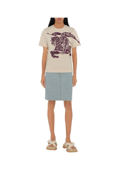 Shop Burberry Ekd Cotton T-shirt In Pansy