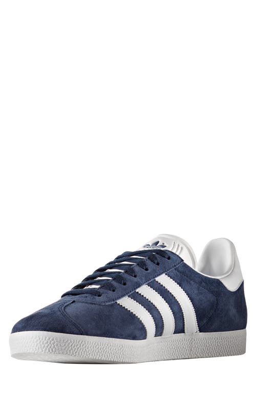 Shop Adidas Originals Adidas Gazelle Indoor Sneaker In Collegiate Navy/white/gold Met