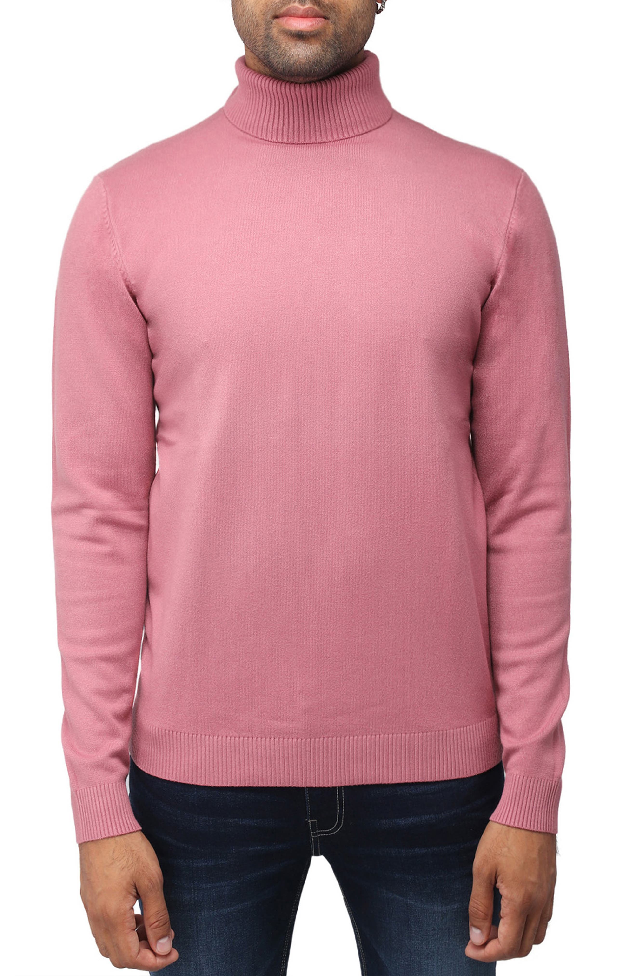 pink roll neck jumper mens