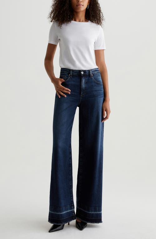 Shop Ag Deven Release Hem High Waist Ultra Wide Leg Jeans In Amsterdam