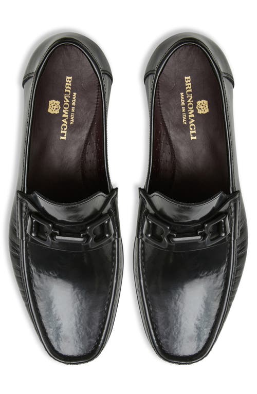 Shop Bruno Magli Trieste Bit Loafer In Black Box Leather