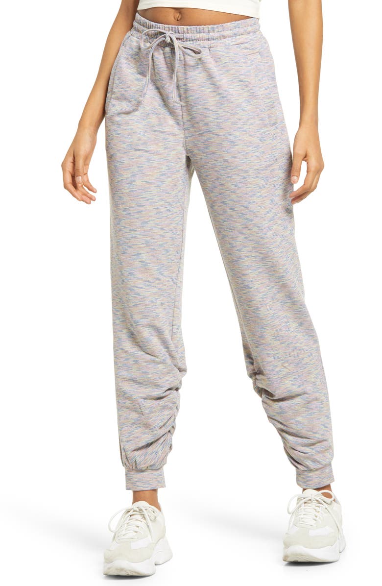 KENDALL + KYLIE Twisted Hem Joggers, Main, color, 