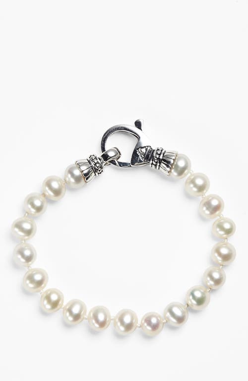Lagos Luna Freshwater Pearl Bracelet In Silver/pearl
