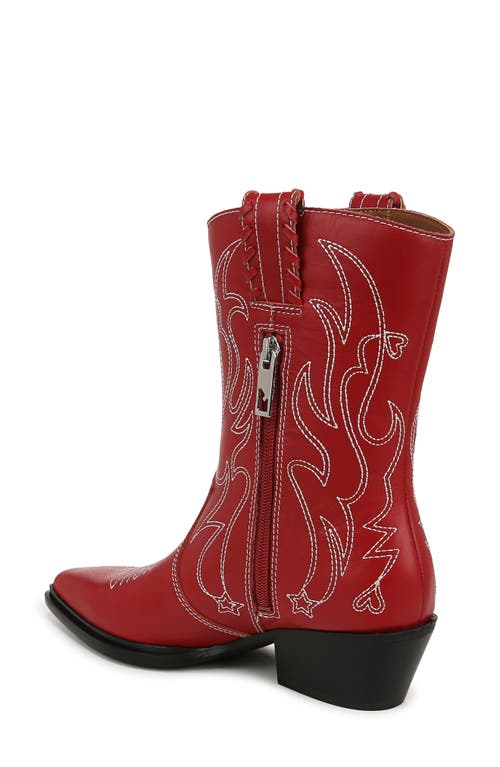 Shop Franco Sarto Bianca Western Boot In Red