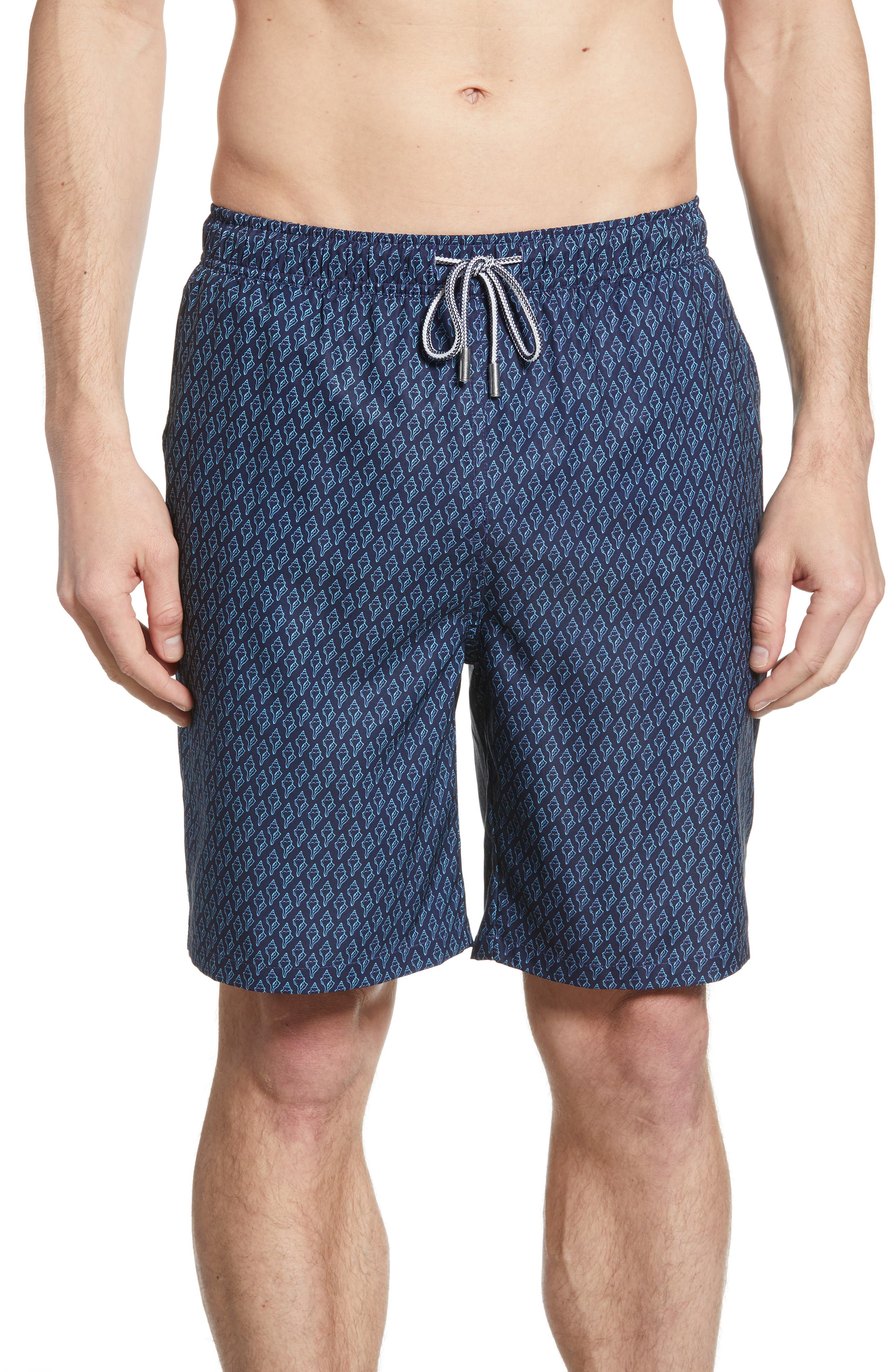 Peter Millar Neon Conch Swim Trunks, Blue