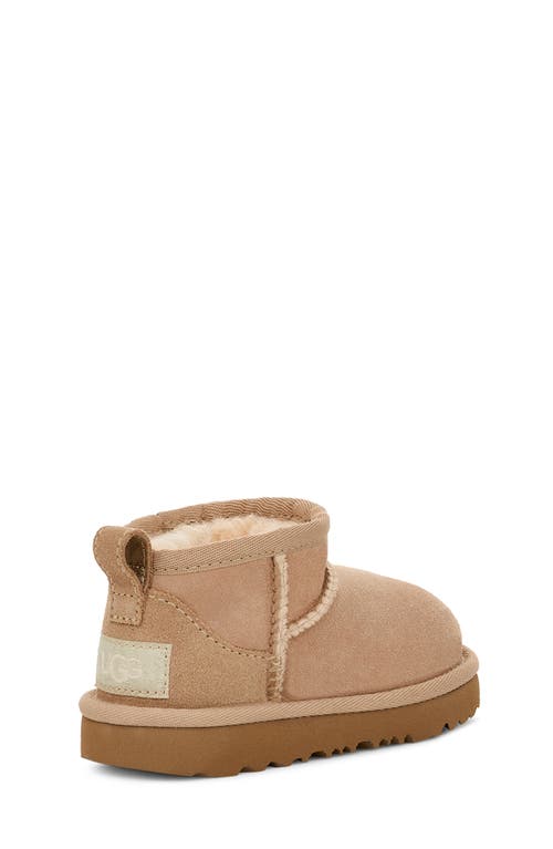 Ugg(r) Kids' Classic Ultra Mini Water Resistant Boot In Sand