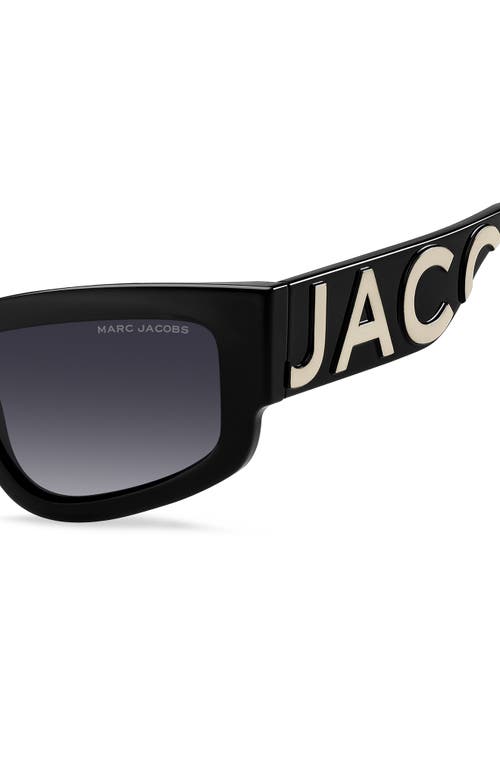Marc Jacobs 55mm Gradient Cat Eye Sunglasses In Black