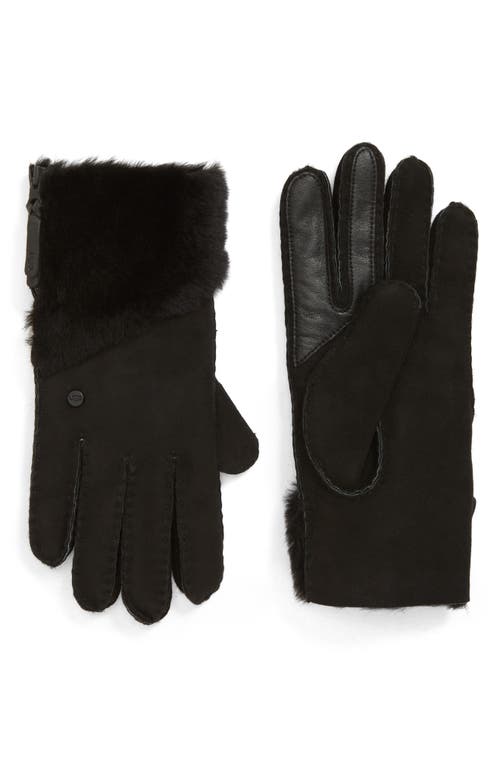 UGG(r) Zip Genuine Shearling Gloves in Black