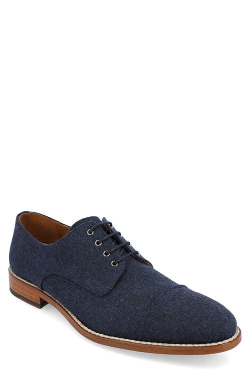 TAFT Kennedy Felted Cap Toe Derby Navy at Nordstrom,