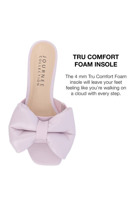 Shop Journee Collection Tru Comfort Foam Fayre Bow Flat In Lavender